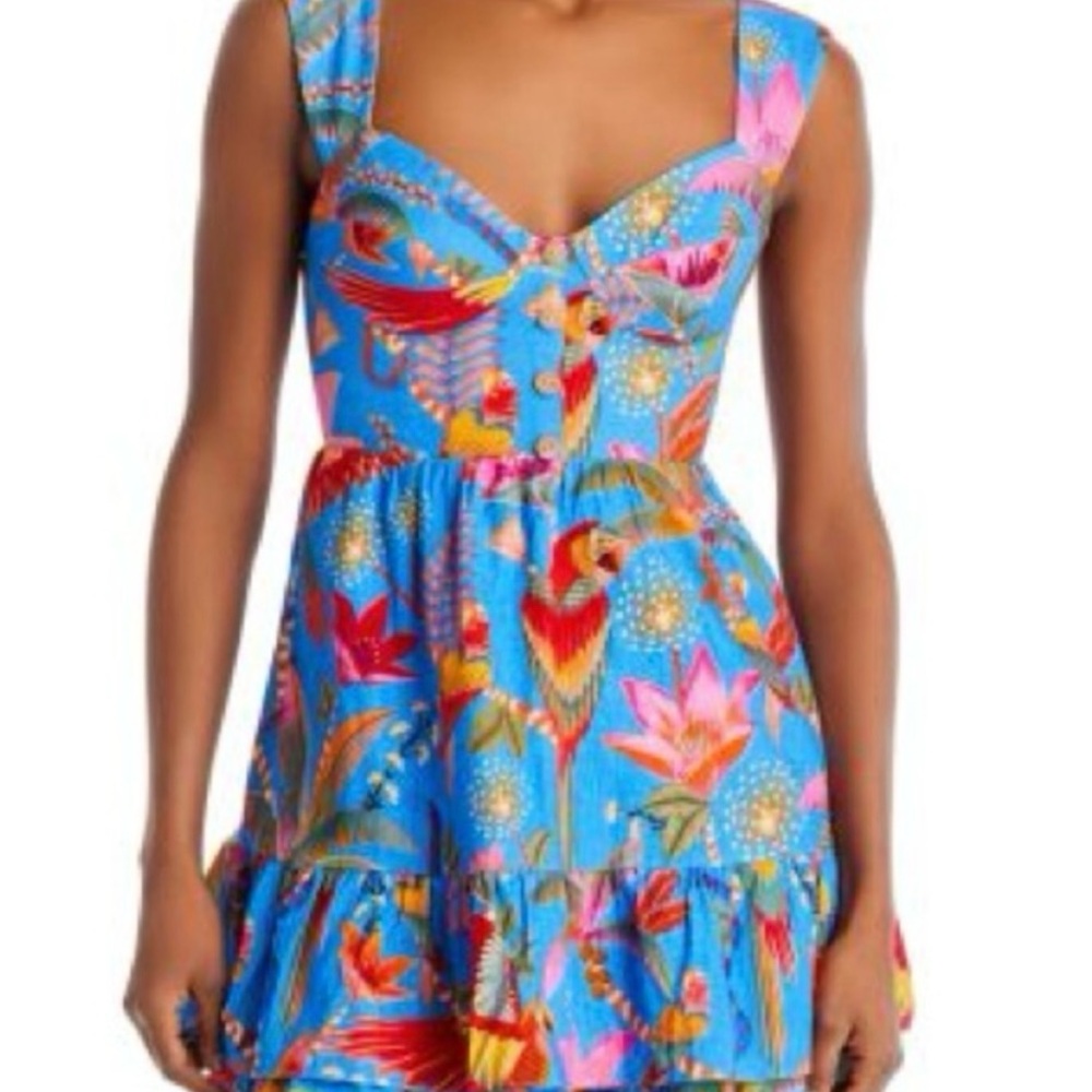 Farm Rio Macaw Mini Dress Size M (worn twice)